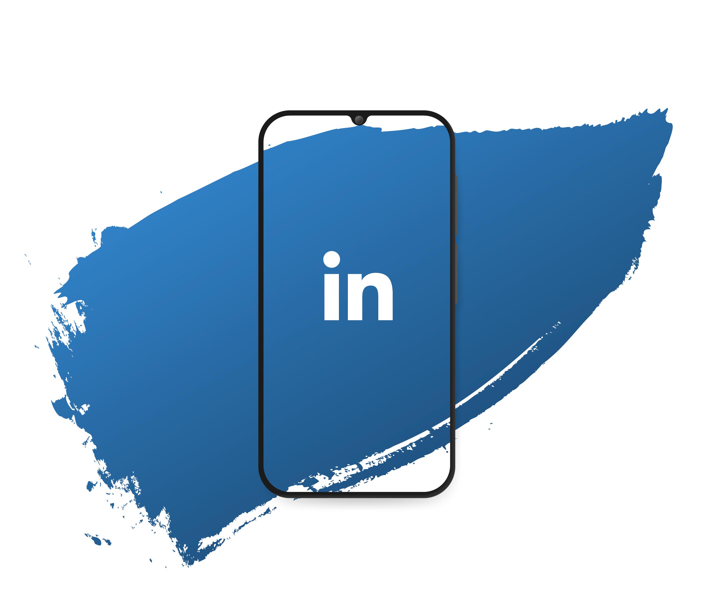 linkedin logo on phone 