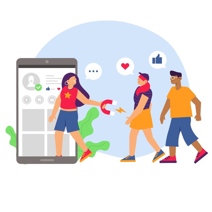 social media illustration