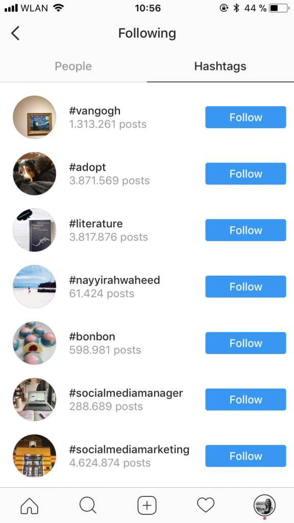 Instagram hashtags