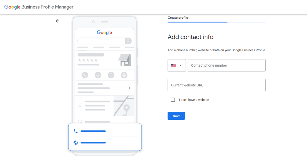 Optimise Google my business contact