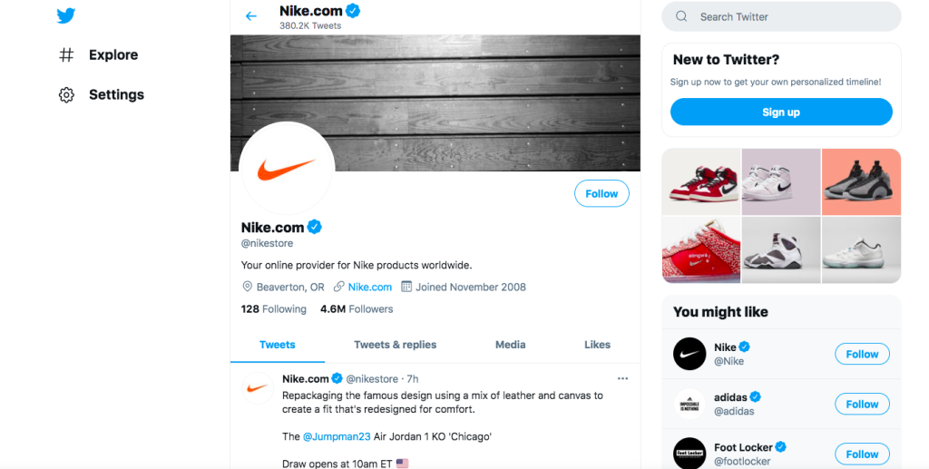 Twitter Nike