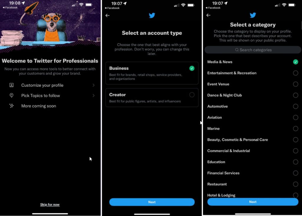 twitter professional social media updates and news