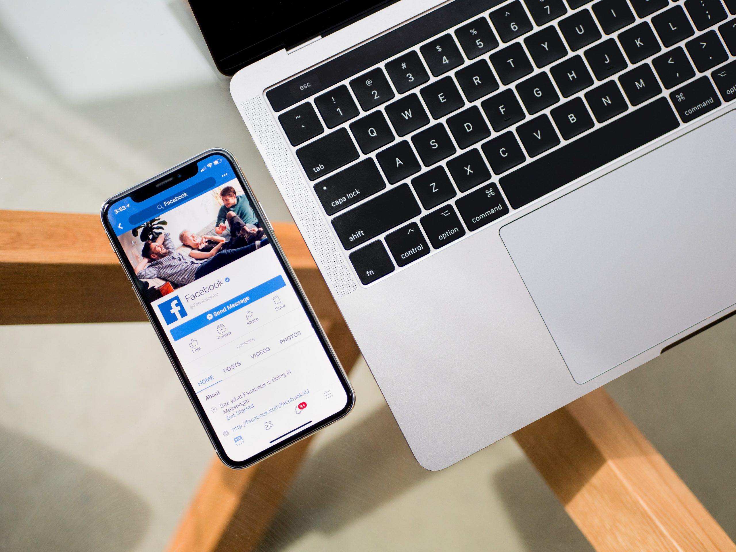 rebrand on social media phone and computer