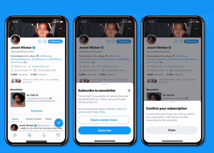 twitter revue subscribe